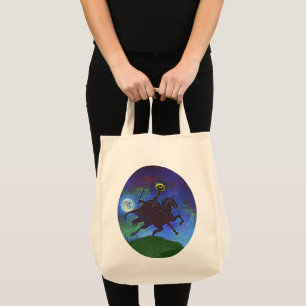 Tote Bag Horseman sans tête dans le feu bleu