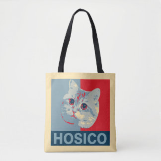 Tote Bag Hosico - Illustration Bleu Rouge