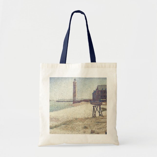 Tote Bag Hospice et phare, Honfleur par Georges Seurat (Devant)