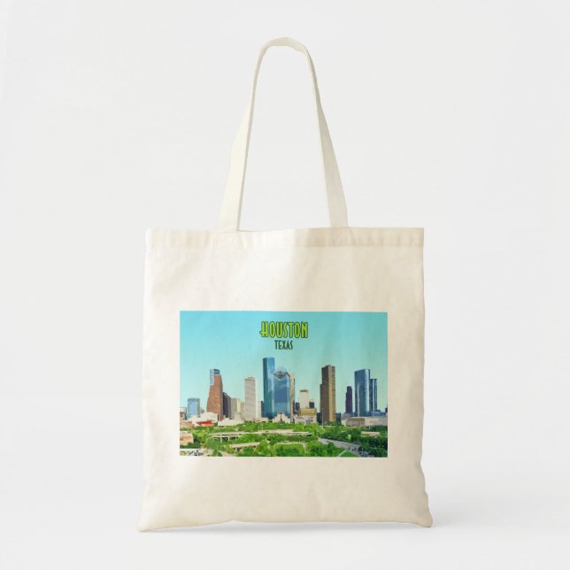 Tote Bag Houston Texas Downtown Vintage (Devant)