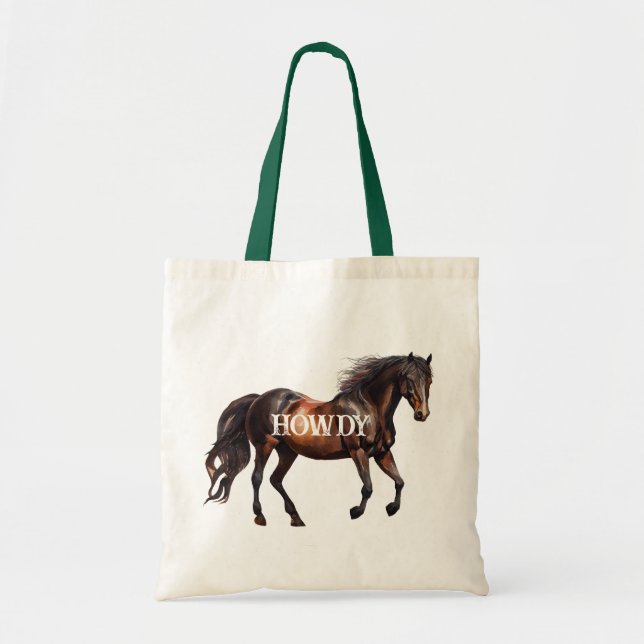 Tote Bag Howdy Horse (Devant)