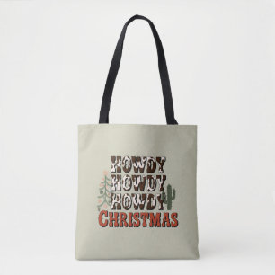 Tote Bag Howdy Howdy Howdy Noël Famille Noël Noël Jeu cadea