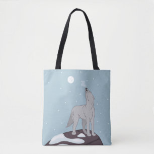 Tote Bag Howling Arctic Wolf