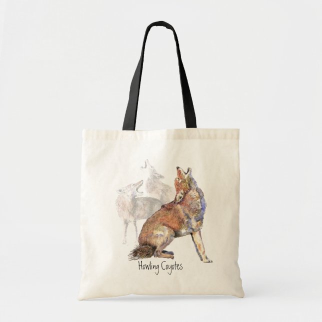 Tote Bag Howling Coyotes Shopping Bag fourre-tout (Devant)