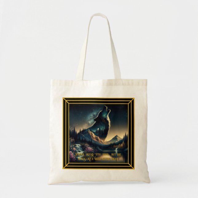 Tote Bag Howling Wolf (Devant)