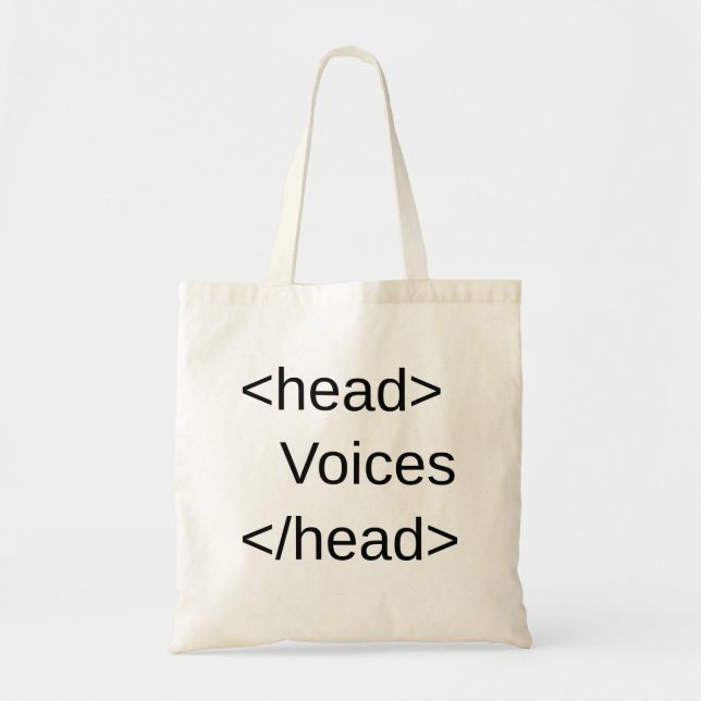 Tote Bag HTML-Voix drôles dedans </head> (Devant)