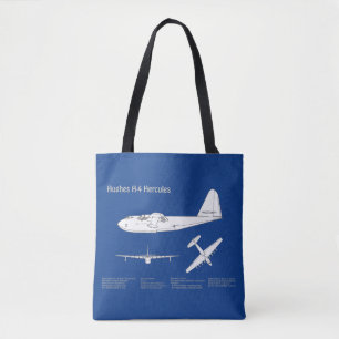 Tote Bag Hughes H-4 Hercules Oie d'épinette - Plans d'avion