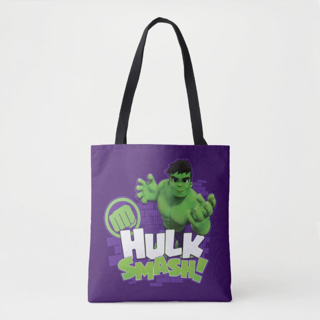 Tote Bag HULK SMASH ! Graphique de caractères (Devant)