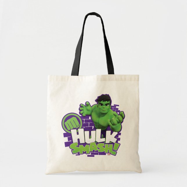 Tote Bag HULK SMASH ! Graphique de caractères (Devant)
