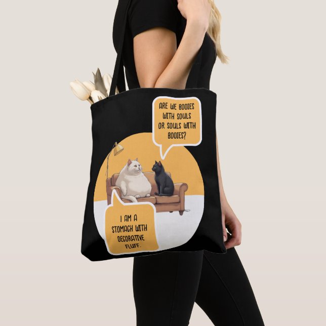 Tote Bag Humour intellectuel pour amateur de chats drôles (De près)