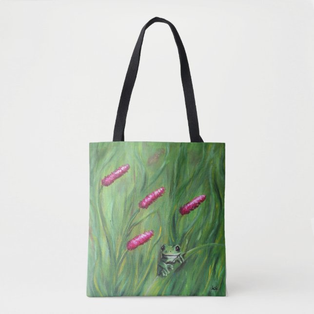 Tote Bag Humour magique grenouille Aquarelle Froggy (Devant)