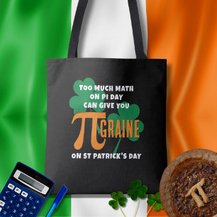 Tote Bag Humour St Patrick's Day Pi Day Mathématiques
