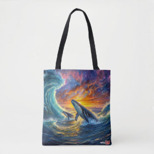 Tote Bag Humpbacks in Space Design par Rich AMeN Gill