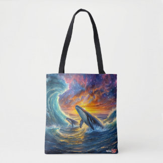 Tote Bag Humpbacks in Space Design par Rich AMeN Gill