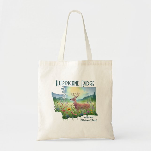 Tote Bag Hurricane Ridge National Park Souvenir Cadeau (Devant)