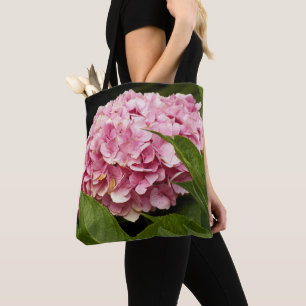 Tote Bag Hydrangea à Tête de Moppe Rose Floral
