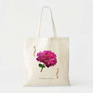 Tote Bag Hydrangea Bloom – Vintage Botanical Fuchsia