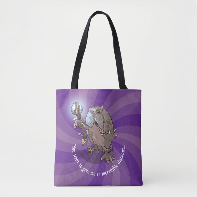 Tote Bag Hypnotique Incroyable Remise Funny Armadillo (Devant)