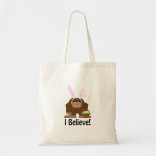 Tote Bag I Believe! Easter Bigfoot