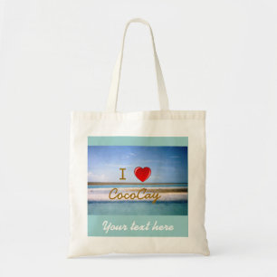 Tote Bag I coeur CocoCay avec le nom