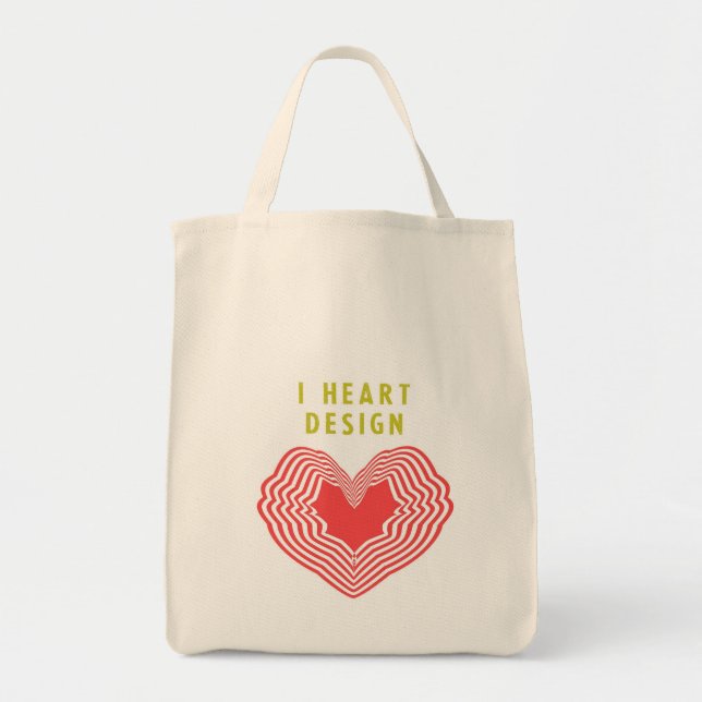 Tote Bag I coeur Design (Devant)