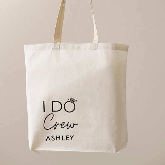 Tote Bag I Do Crew Bachelorette Favoriser Nom (Créateur téléchargé)