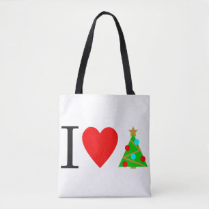 Tote Bag I Heart Christmas / I Love Christmas