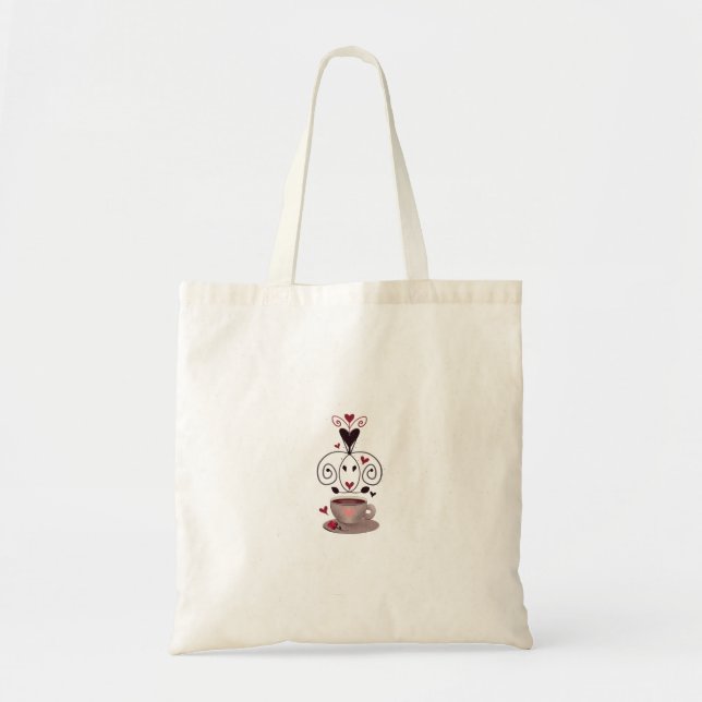 Tote Bag I Heart Coffee (Devant)