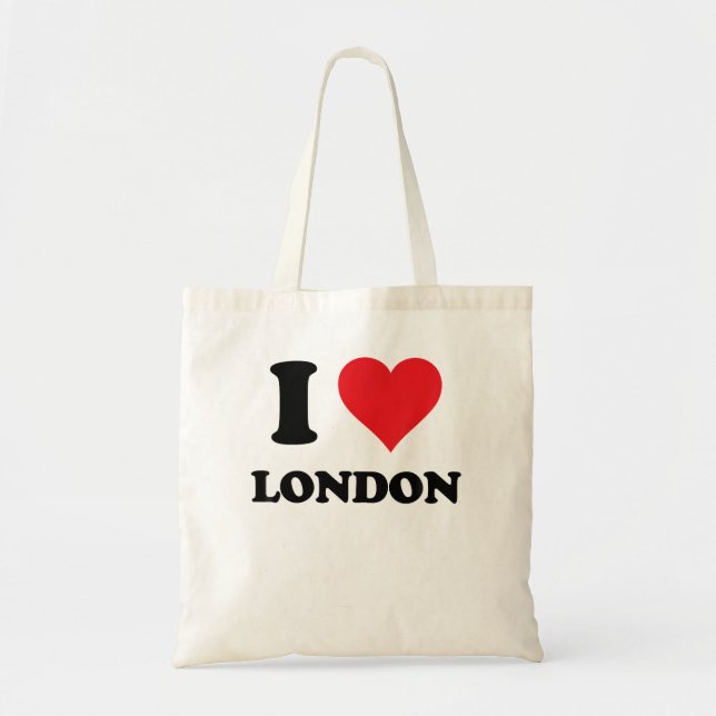 Tote Bag I Heart London Prénom I Love Personnalisé (Devant)