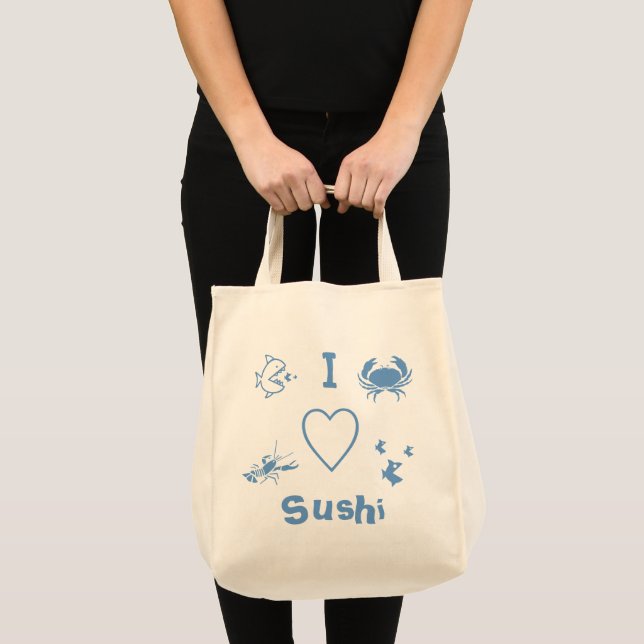 Tote Bag I Heart Sushi (Devant (produit))