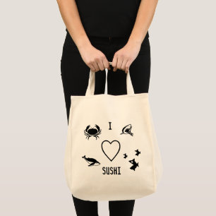 Tote Bag I Heart Sushi