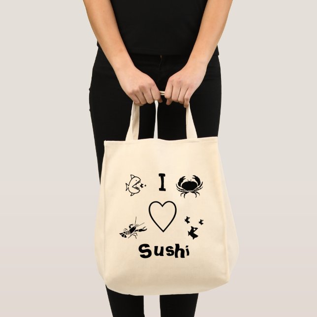 Tote Bag I Heart Sushi (Devant (produit))