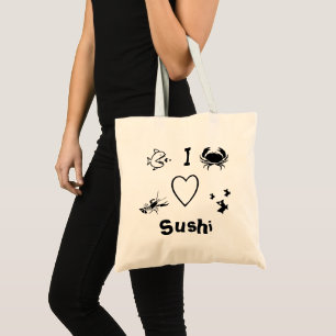 Tote Bag I Heart Sushi
