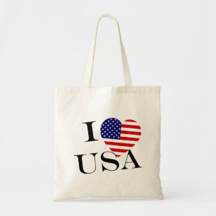 Tote Bag I Heartflag USA bk btcn