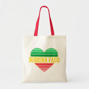 Tote Bag I Love Burkina Faso, Heart Burkinabè