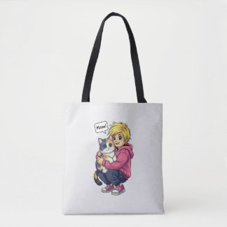Tote Bag I love cat