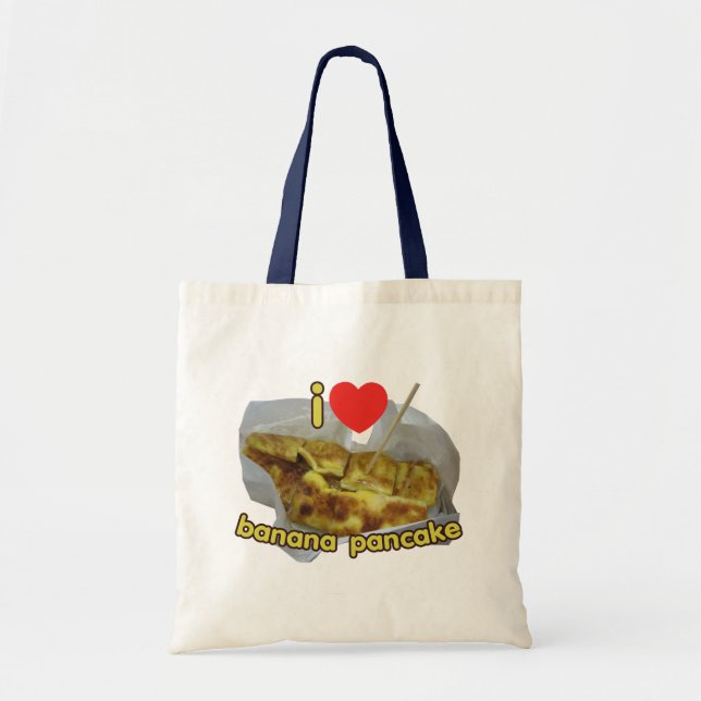 Tote Bag I Love (Coeur) Banana Pancake ... Thai Street Food (Devant)