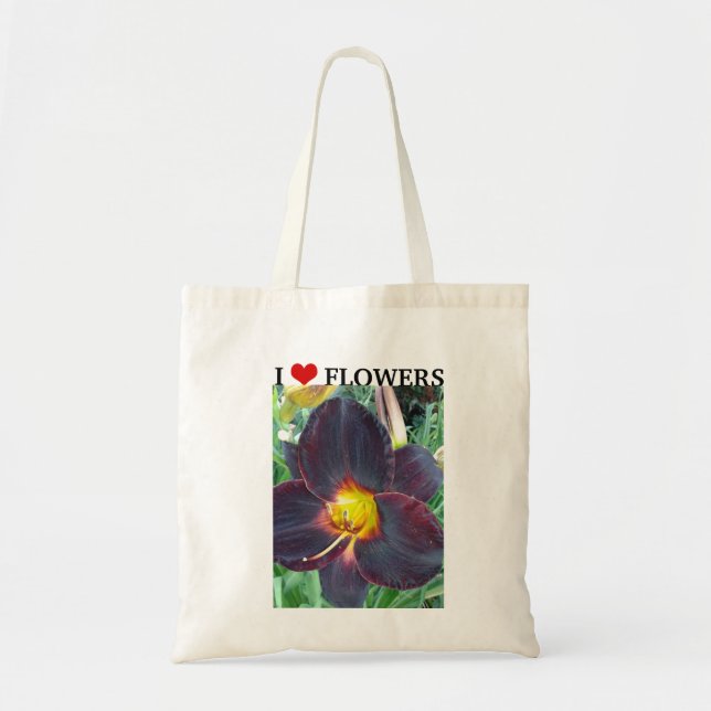Tote Bag I Love Flowers Lily (Devant)