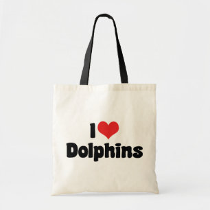 Tote Bag I Love Heart Dolphins - Dolphin Lover