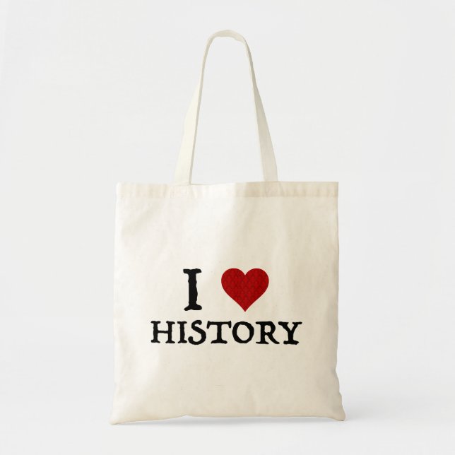 Tote Bag I Love (Heart) History (Devant)