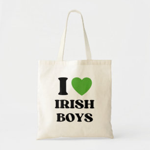 Tote Bag I Love Irish Boys I Red Heart British Boys Irlande