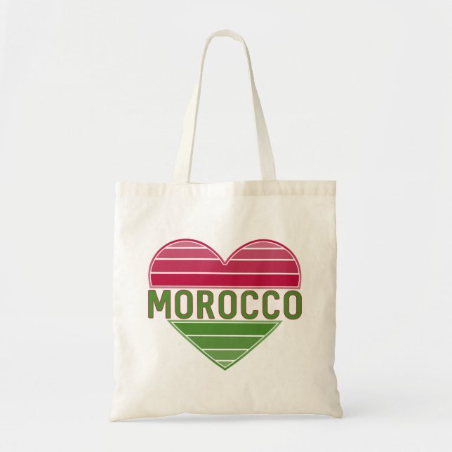 Tote Bag I Love Morocco, coeur marocain (Devant)