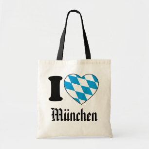 Tote Bag I Love Munich, Bavaria, Allemagne