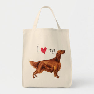 Tote Bag I love my Irish Setter