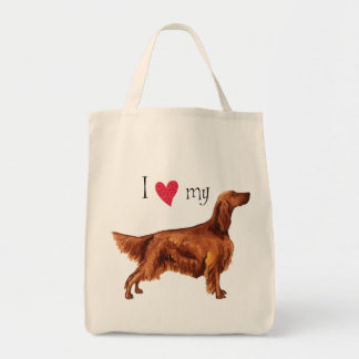 Tote Bag I love my Irish Setter