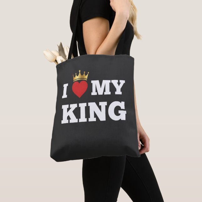 Tote Bag I love my king  (De près)