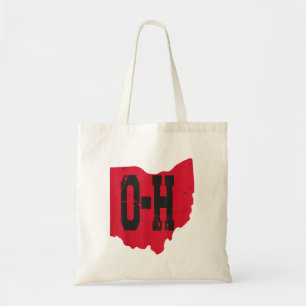 Tote Bag I Love My Ohio Home Script Ohio Buckeye State