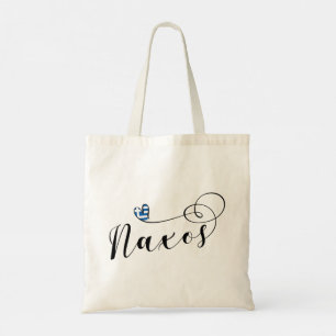 Tote Bag I Love Naxos, Drapeau Grec