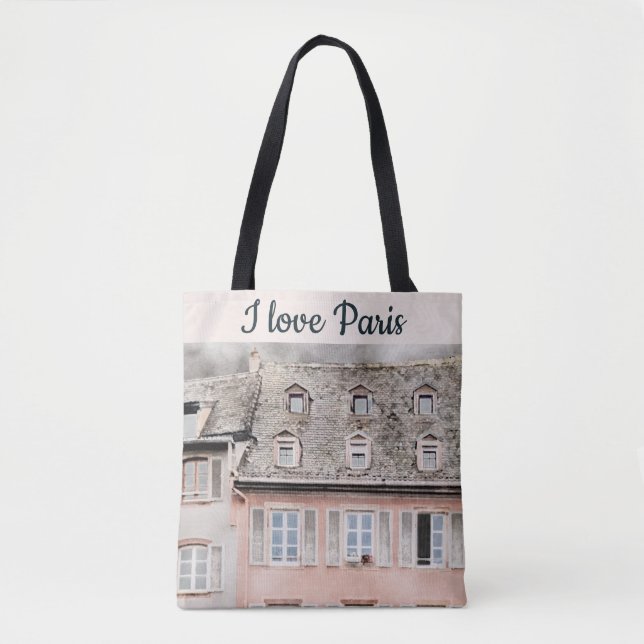 Tote Bag I Love Paris Rooftop Scene (Devant)