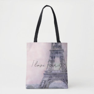 Tote Bag I Love Paris Tour Eiffel